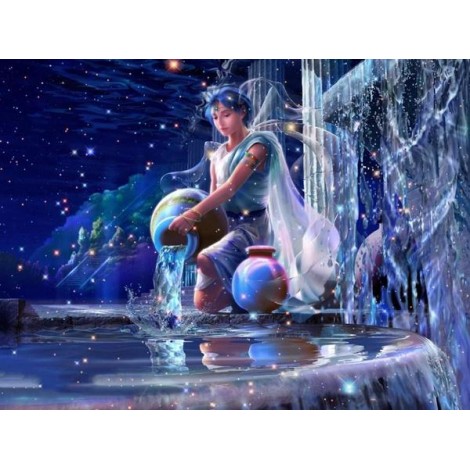 Aquarius Zodiac -  Paint by Diamonds