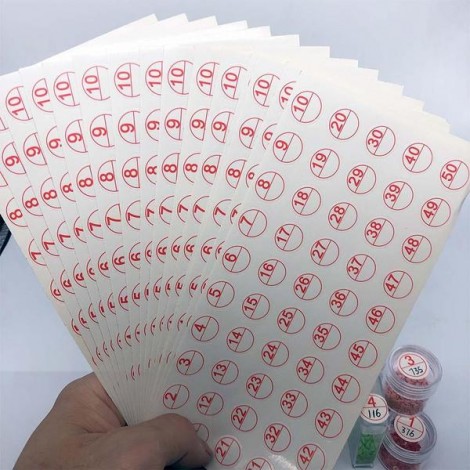 5/10/15/20 Sheets - Stickers for Labeling Diamonds Containers