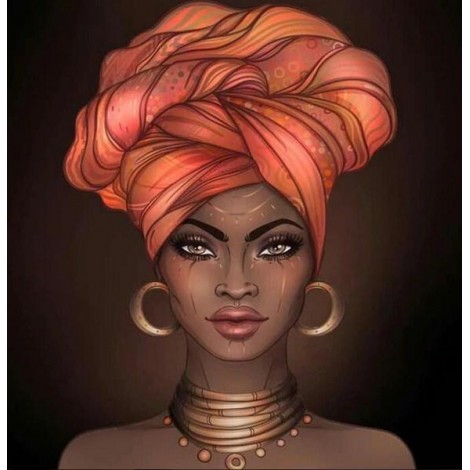 African Woman with Head Wrap