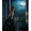 Girl in Black Starring Moon