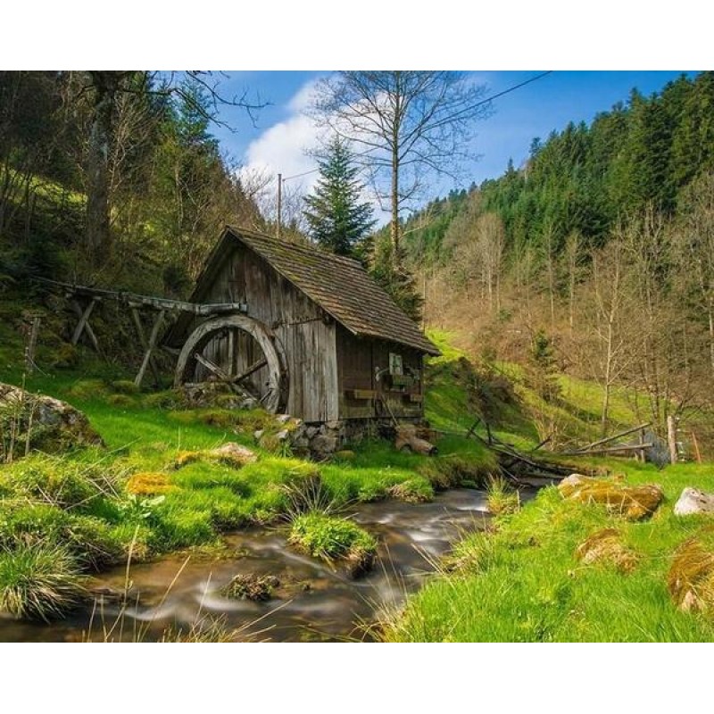 Old Barn by the Rive...
