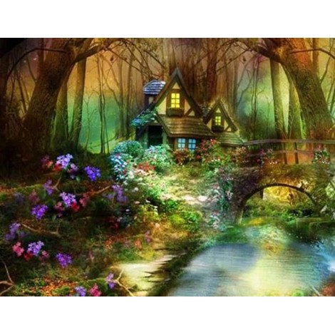 Fantasy House in a Fairy Tale Forest