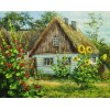 Beautiful Hut & Flowers Diamond Painting