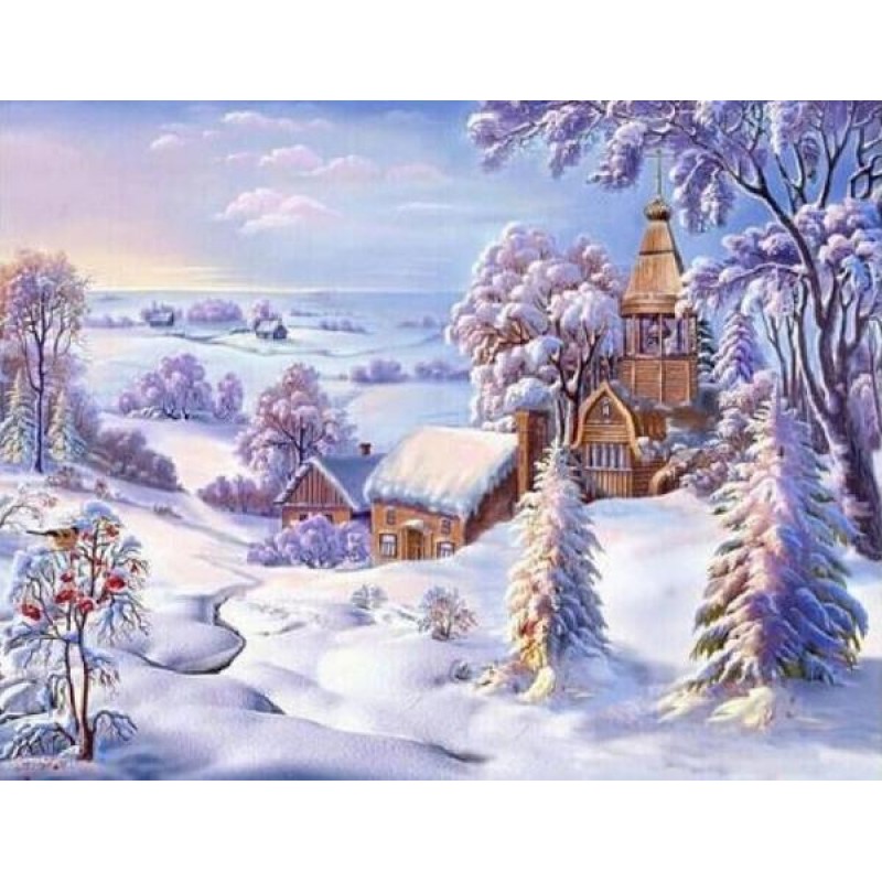 Village under Snow -...
