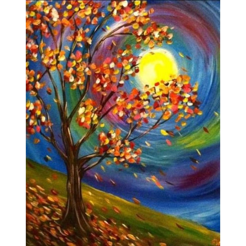 Fall Moon - paint by...