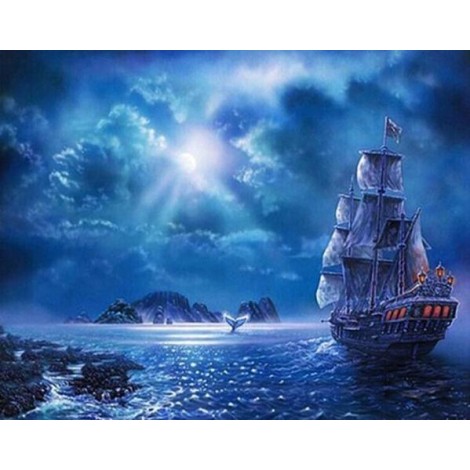 Sailing Ship at Night