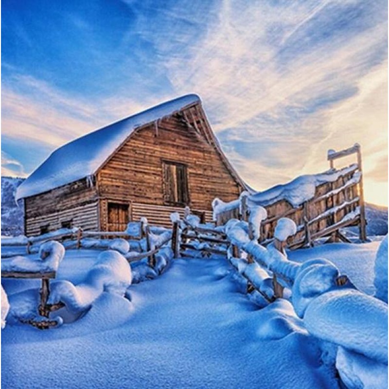 Snowy Cabin Diamond ...