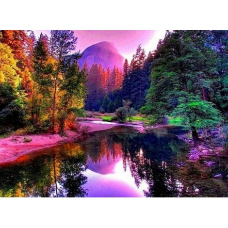 Beautiful Lake & Colorful Forest View
