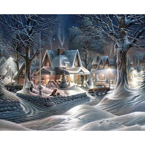 Christmas Season Snow Scene