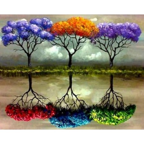 Colorful Trees Diamond Painting Kit