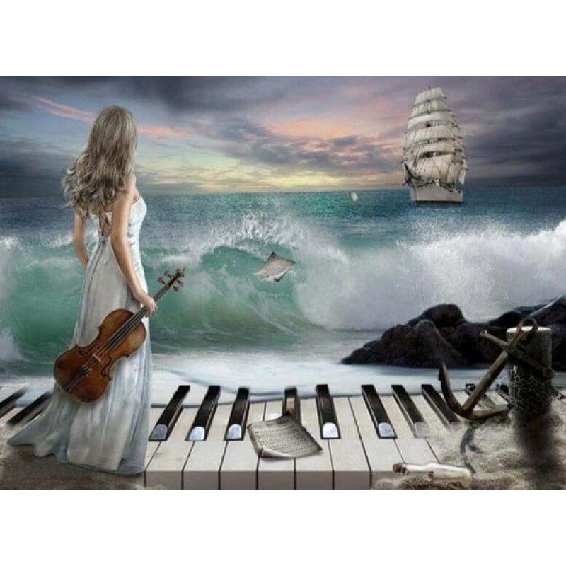 Lady with Piano &amp...