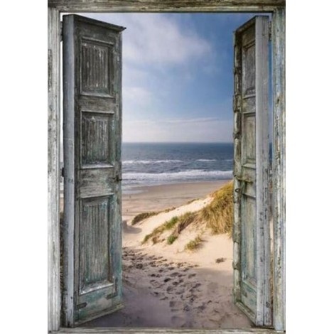 Vintage Doorway to Beach