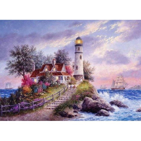 Seaside Light House Diamond Painting