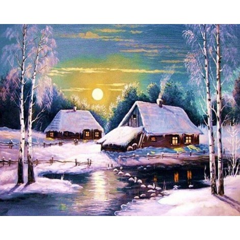 Winter Sunset Landscape