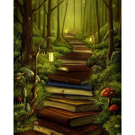 Book Road Diamond Painting Kit