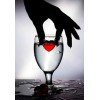 Love Heart in Water Glass