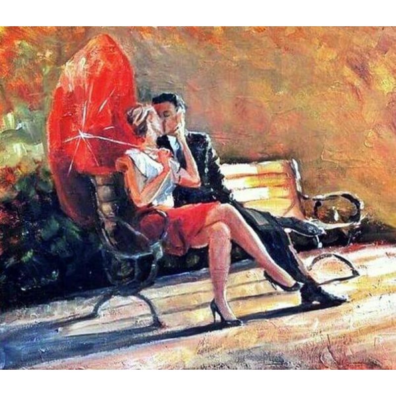 Lovely Couple Kissin...