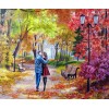 Couple Walking in Stunning Park