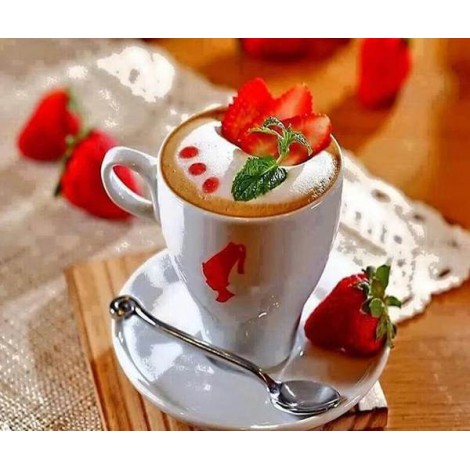 Coffee Cup & Strawberries