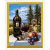 Wine Bottle & Glass with Fruits DIY Painting