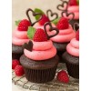 Chocolate Cup cakes with Berry Frosting