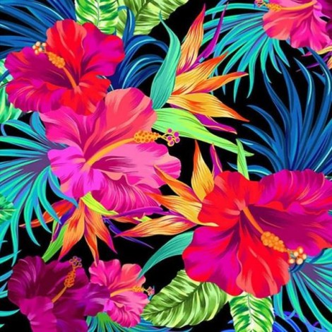 Hibiscus Flowers - Diamond Painting Kit