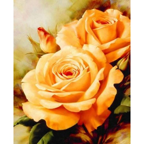 Dark Yellow Roses Diamond Painting