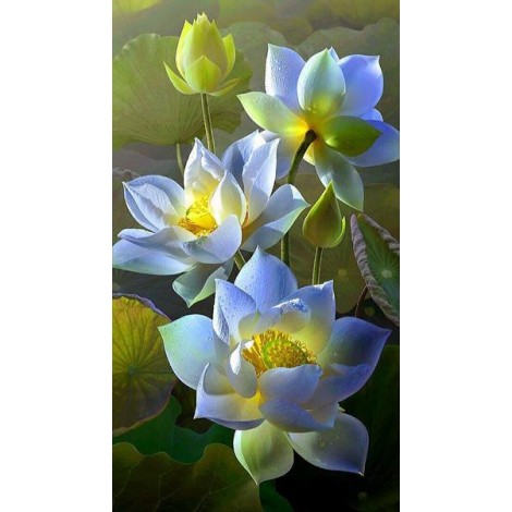 Lotus Flowers -Painting with Diamond