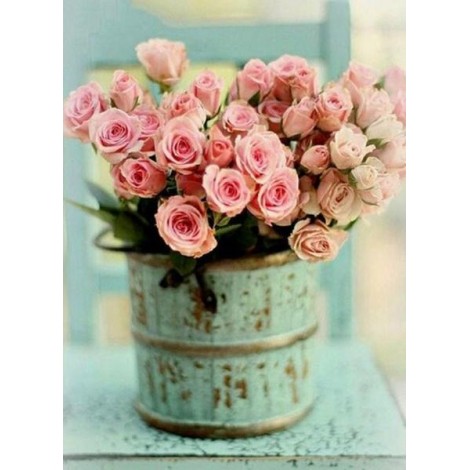 Pink Rose Bouquet Diamond Painting