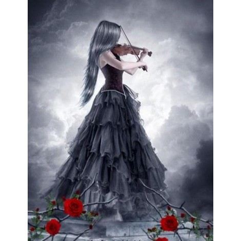 violinist Girl - Paint by Diamonds