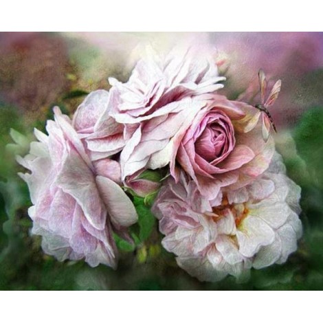 Flowers Bunch & Dragon Fly