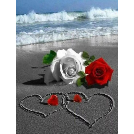 Beach Roses Diamond Painting