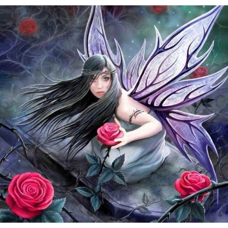 Fairy Picking up Roses
