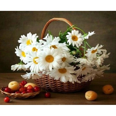 White Daisies in the Basket