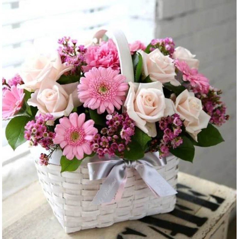 Gift Flowers Basket ...