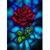 Stained Glass Rose Art DIY Diamond Painting Kit