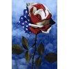 American Flag on Flower DIY Diamond Painting