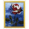 American Flag on Flower DIY Diamond Painting