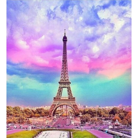 Colorful Sky & Eiffel Tower