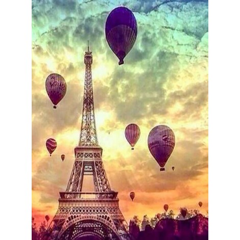Eiffel Tower & Hot Air Balloons