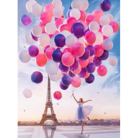 Colorful Balloons & Eiffel Tower