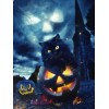 Halloween Cat-Painting with Diamond