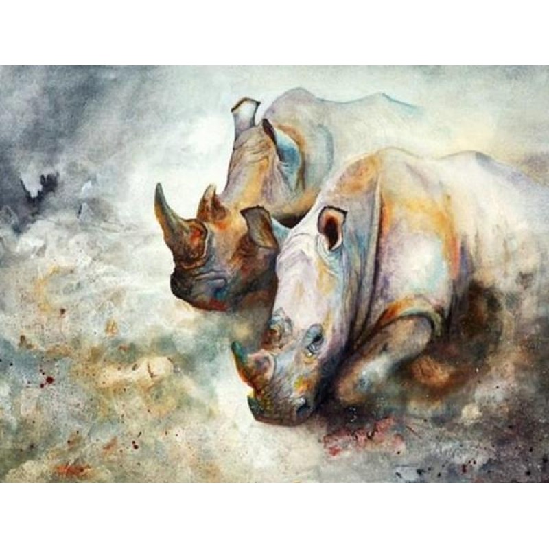 Rhinos Pair Diamond ...