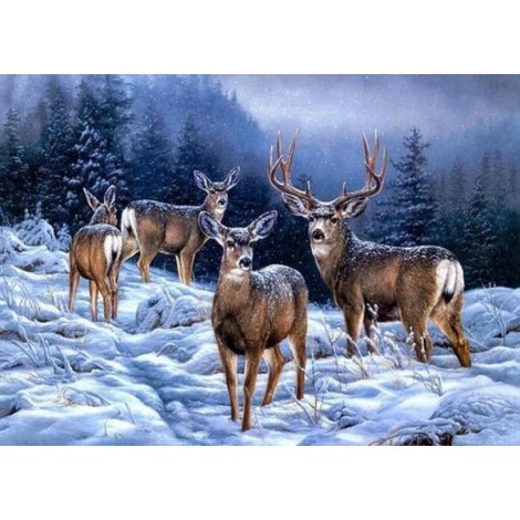 Winter Deer - Diamond Painting Kit