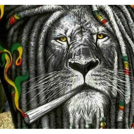 Smoker Lion - Paint with Diamonds