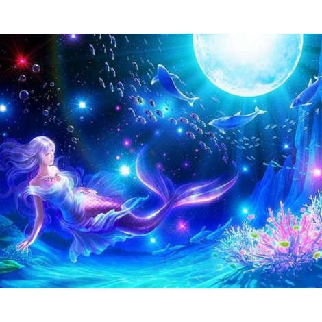 Magical Mermaid & Fish Diamond Painting