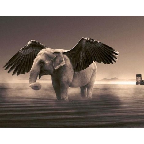 Fantasy Flying Elephant Diamond Painting