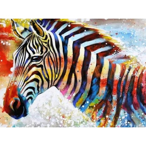 Colorful Zebra - Paint with Diamonds