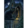 Black Cat with Green Eyes by Lisa Parker