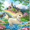 Baby Unicorn & Castle in Fantasy Land